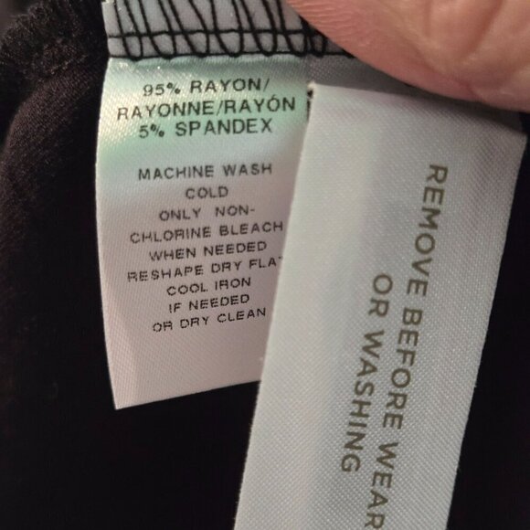 Loft NWT Black Jersey Swing Dress Size MT - Picture 6 of 6